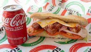 Meat Sub with soft drinks